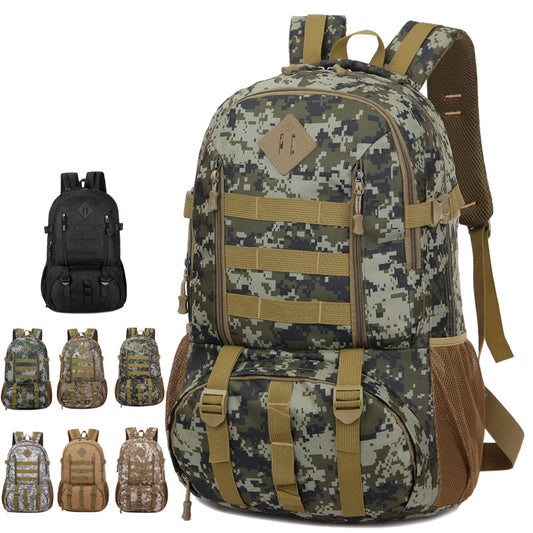 Mochila de viagem camuflada